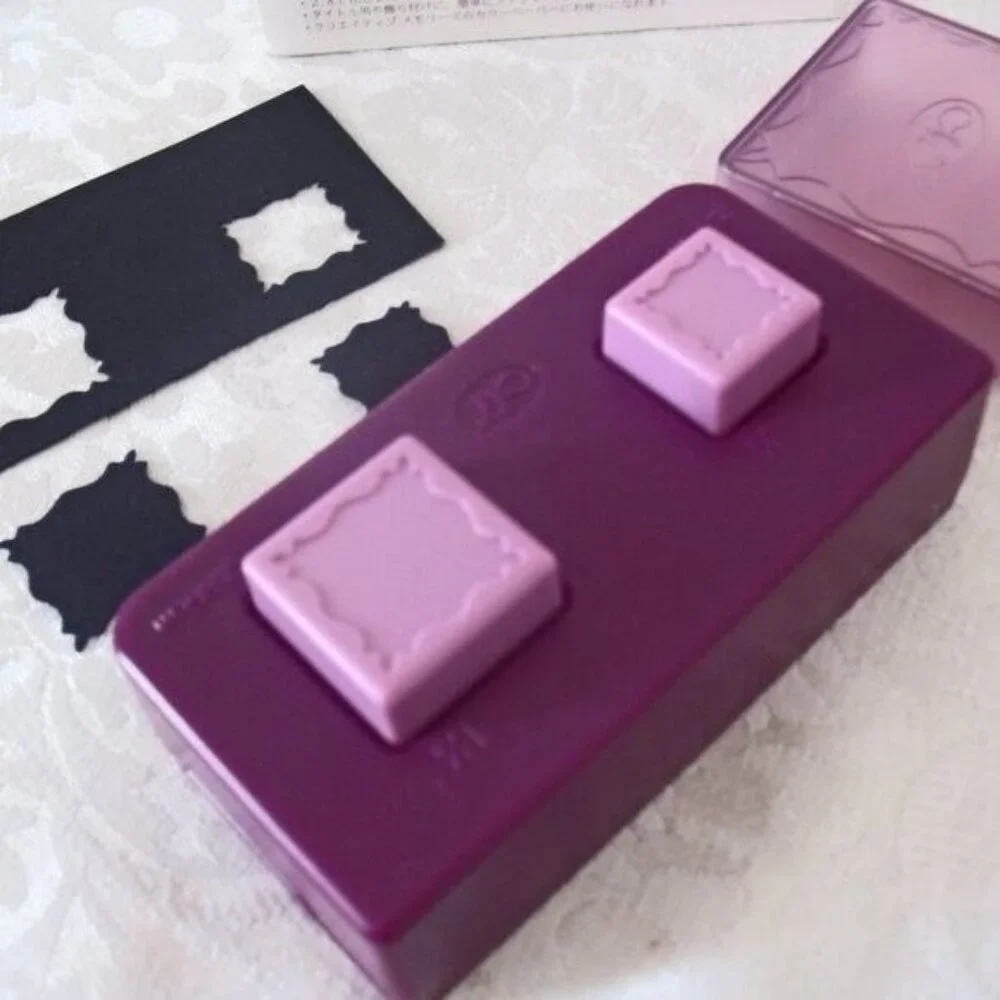 Creative Memories Paper Punch Square Decorative Double 1 1/8 inches 7/8 inch New